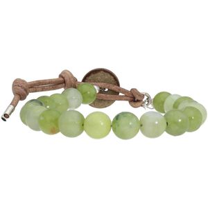 Bela Donaco Armband Basic B8 - Peridot - Naturel leder