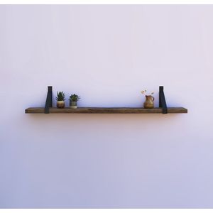 Luxewall | Wandplank | Geborsteld oud eiken wandplank 4-5 cm dik x 18/20 cm breed x 80 cm