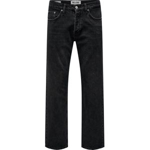 ONLY & SONS ONSEDGE STRAIGHT BLACK 6985 TAI DNM NOOS Heren Jeans - Maat W33 X L32