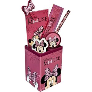 Undercover - Minnie Mouse Pennenbak met Inhoud 7-Delig - Kunststof - Multicolor