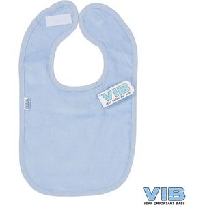 VIB® - Slabbetje Luxe velours - Baby Blauw Uni - Babykleertjes - Baby cadeau