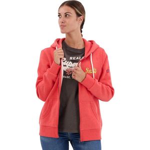 Superdry Vintage Scripted Coll Sweatshirt Met Volledige Rits Rood S Vrouw