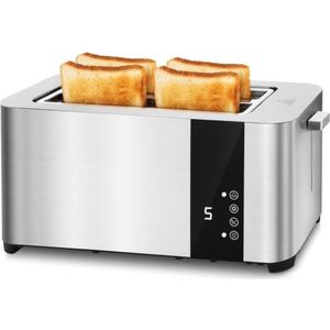 Gratyfied - Retro broodrooster - Retro keuken producten - Retro tosti apparaat - ‎4 schijven - 1400W - roestvrij staal