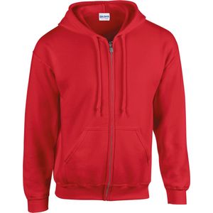 Gildan Heavy Blend™ Adult Full Zip Hooded Sweatshirt GI18600 - Red - M