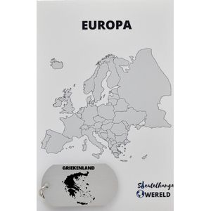 Griekenland Sleutelhanger inclusief kaart – Griekenland cadeau – beste land- Leuk kado voor je Vriend om te geven - 2.9 x 5.4CM