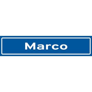 Fotofabriek Straatnaambord Marco | Straatnaambord met naam | Cadeau Marco