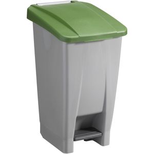 Sunware Afvalcontainer/rolemmer - pedaalemmer Basic - groen - 60 liter - 49 x 38 x 70 cm - huis/tuin afval scheiden