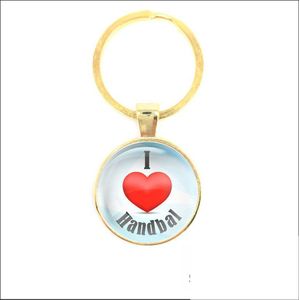 Sleutelhanger Glas - I Love Handbal