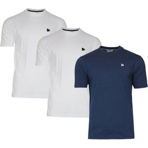 3-Pack Donnay T-Shirt (599008) - Sportshirt - Heren - White/Navy/White - maat 3XL