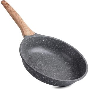 20cm Omelet Pan - Bakpan met Anti-aanbaklaag voor Inductie - Braadpan Koekenpan - Gegoten Aluminium Granieten Pan - Geschikt voor Gasfornuis en Inductiefornuis pans