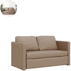 Slaapbank - Uitklapbaar - Slaapstoel - Logeerbed - Zetelbed - Slaapfauteuil - Vouwbed - 2 persoons - Zeer comfortabel - Cappuccino
