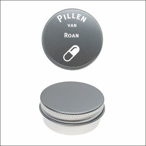 Pillen Blikje Met Naam Gravering - Roan