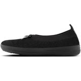 FitFlop™ Uberknit Slip-On Ballerina With Bow Poly/nylon All Black - Maat 36