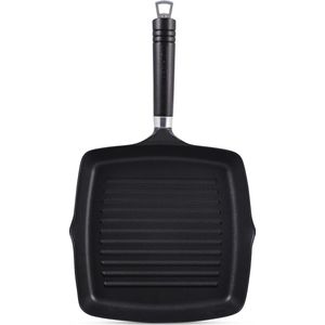 Ken Hom Excellence Grillpan Vierkant 25 cm. in Gietaluminium met Antiaanbaklaag