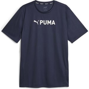 PUMA Fit Ultrabreathe Tee Heren Sportshirt - Donkerblauw - Maat L