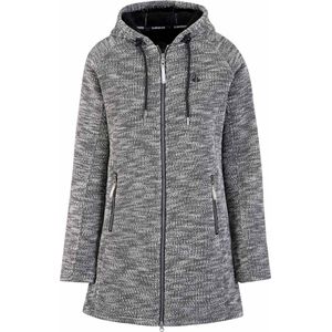 BJØRNSON Kaja Gebreid Parka Wintervest Dames - Teddy - Hooded - Maat 38 - Grijs