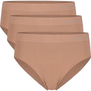 Comfortabel & Zijdezacht Bamboo Basics Belle - Bamboe Briefs (Multipack 3 stuks) Dames - Naadloos - Onderbroek - Ondergoed - Tan - XL