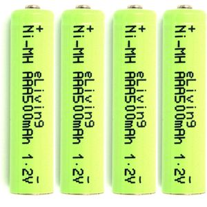 Oplaadbare AAA-batterijen. NiMH 1,2V 500mAh. 4 stuks.