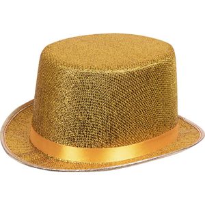 Boland - Hoed Glitz goud Goud - 59 - Volwassenen - Unisex - Glitter and Glamour