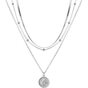 Sorprese Ketting - Rome - Zilver - Ketting Dames - cadeau - Model Y