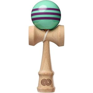 Kendama USA Kaizen - Triple Stripe - Teal with Purple