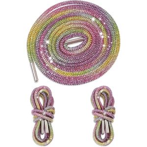 Schoenveters van strass-steentjes - Elastische veters voor volwassenen en kinderen met metalen sluiting