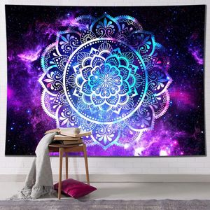 Sosolong Astronaut Tapestry, Moon Tapestry, Mandala Tapestry, Suitable for Room Decoration, Wall Decoration Art (Mandala, 150 cm x 130 cm)