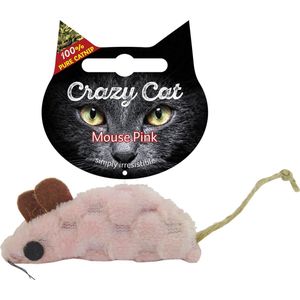 Crazy Cat Mouse roze vol met Catnip - 1 Stuk