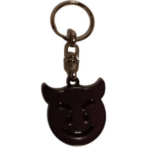 Emoji metalen sleutelhanger - paarse duivel