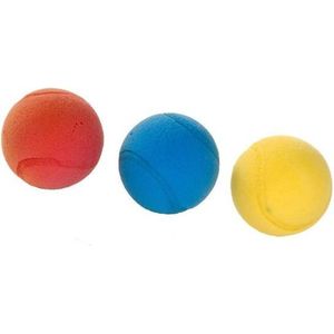 3x Foam/soft ballen buitenspeelgoed gekleurd 7 cm