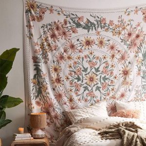 Goodivery ® Charmant Bohemien Wandkleed met Mandala Bloemenmotief voor Slaapkamer of Slaapzaal