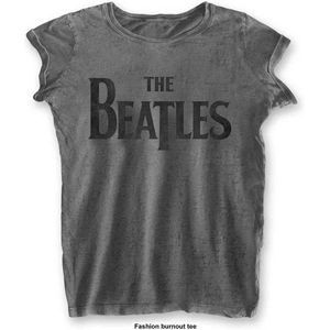The Beatles - Drop T Logo Dames T-shirt - 2XL - Grijs
