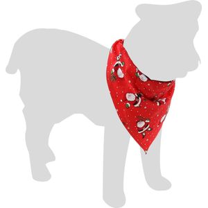 Flamingo Mik - Kledij Honden - Kerst Bandana Mik Rood - 60x31cm - 1st