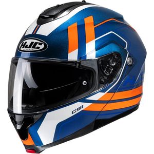 Hjc C91 Octo Blue Orange Mc27 Modular Helmets XS - Maat XS - Helm