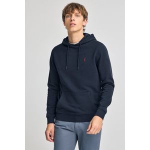 Marineblauwe hoodie met geborduurd Rigby Go-logo