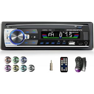 1 DIN Bluetooth5.0 Autoradio Met Handsfree Bellen - FM Stereo Radio Met MP3 WMA Speler - USB AUX TF Ingang - RDS En Snellaadfunctie - Voor iOS En Android - 4X60W