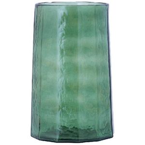 PTMD Windlicht Pernella - 17x17x27 cm - Glas - Groen