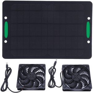 Zonnepaneelventilator voor warmteafvoer in kippenhokken - dubbele afzuigventilatoren .