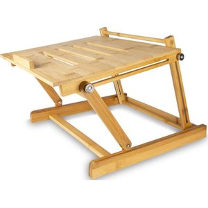 Kikkerland Laptopstand - Bamboo - Ideaal voor je laptop - Verstelbaar - Ergonomisch