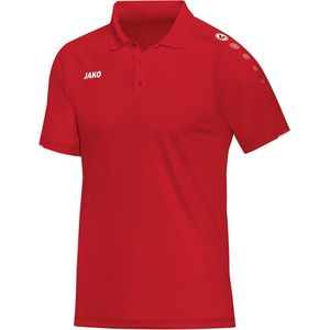 Jako Polo Classico Rood-Wit Maat 2XL