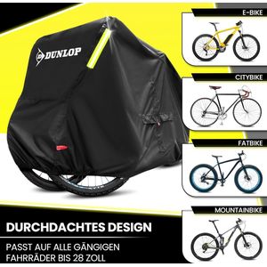 Fietsgarage voor 2 x fiets, premium fietshoes, anti-roest, 200 x 92 x 120 cm, met transporttas, toegang tot accu en 2 slotdoorvoeringen, fietsbeschermhoes, fiets (L - 2 fietsen)