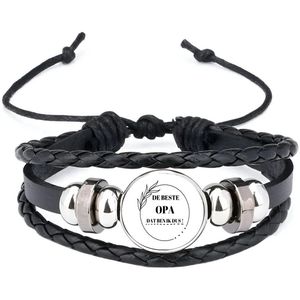 Akyol - de beste opa dat ben ik dus armband zwart - Opa - de beste opa - verjaardag - cadeau - kado - geschenk