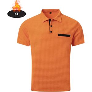 Nivard Poloshirt Heren - T-Shirt Heren - Shirt - Overhemd - Polo Shirt - Oranje - XL