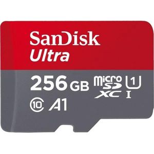SanDisk micro sd kaart 256GB met adapter