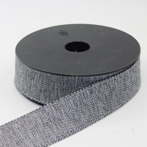 5 Meter TAILLEBAND ELASTIEK met GEMENGDE KLEURDRADEN, Breedte 40mm, Kleur GRIJS 26