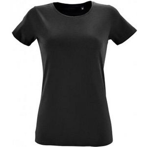 SOLS Dames/dames Regent Fit T-Shirt met korte mouwen (Diep zwart)