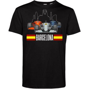 T-shirt Print GP Barcelona 2023 | Formule 1 fan | Max Verstappen / Red Bull racing supporter | Zwart | maat XL