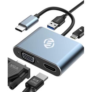 Equivera USB C naar HDMI Adapter - Hub - Type C to HDMI - Geschikt voor Verschillende Merken - Premium