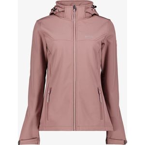 Kjelvik dames softshell jas roze - Maat 3XL - Met capuchon - Ritssluiting