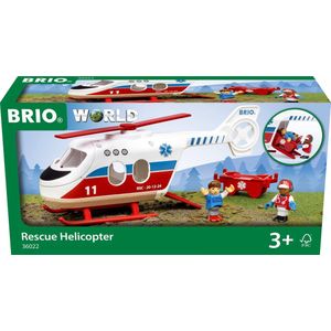 BRIO World - 36002 Reddingshelikopter | Accessoire voor treinset voor kinderen vanaf 3 jaar